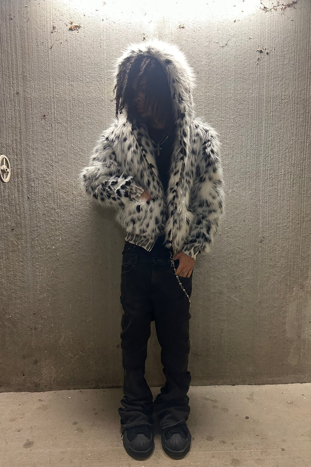 CRUELLA DEVILE FUR HOODIE